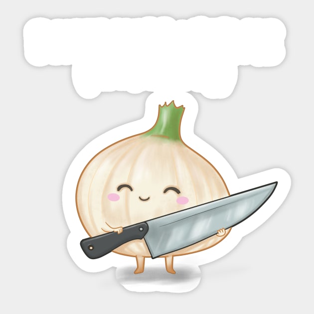 Killer Onion Sticker by missraboseta